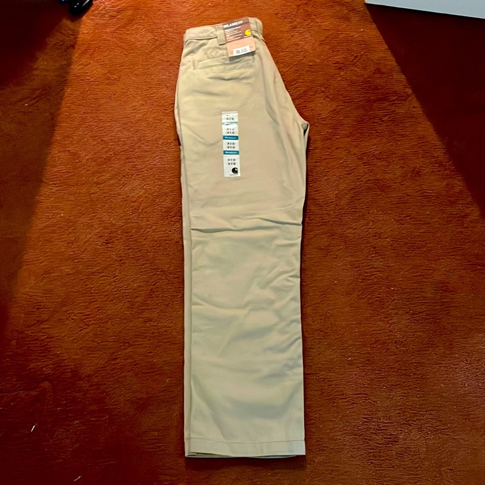 NWT Mens Carhartt 34x30 Khaki Pants